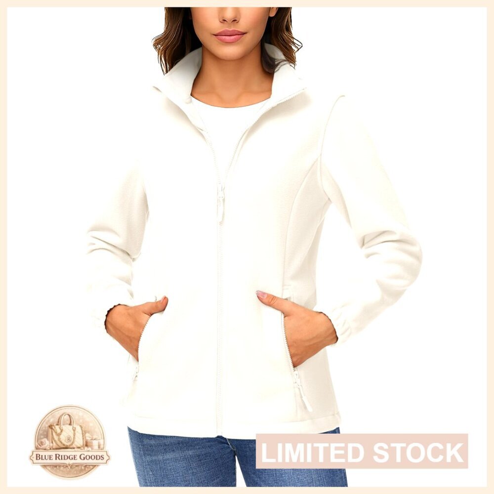 Soft Fleece Jacket Lightweight Full Zip Casual Winter Warm Sweater Coat with